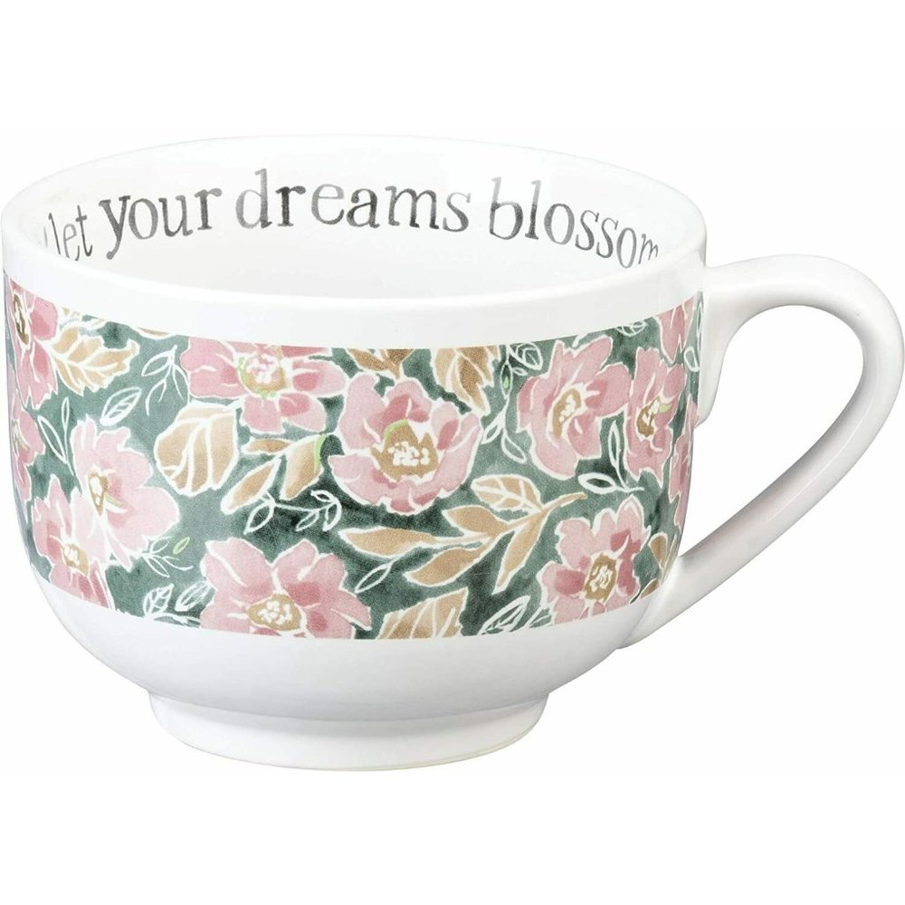 Primitives by Kathy Let Your Dreams Blossom Coffee Mug Floral Large